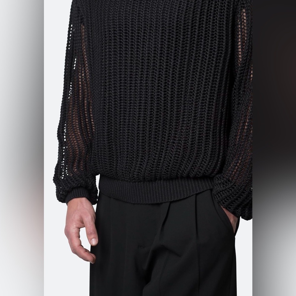 mnml Men's Men's Mesh Knit Sweater